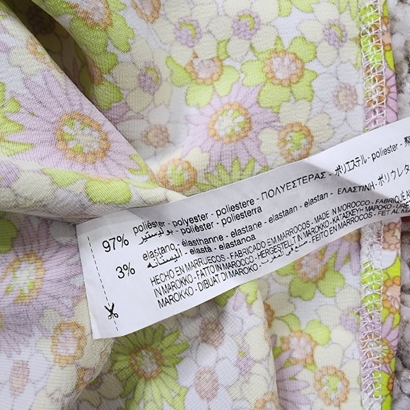 Zara Retro Flower Floral Slip Strappy Midi Dress Size Medium - Picture 7 of 8